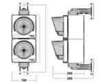 Visualizzatore a lanterna su supporto per colonna; accessorio parcheggio (COD. 30100001)